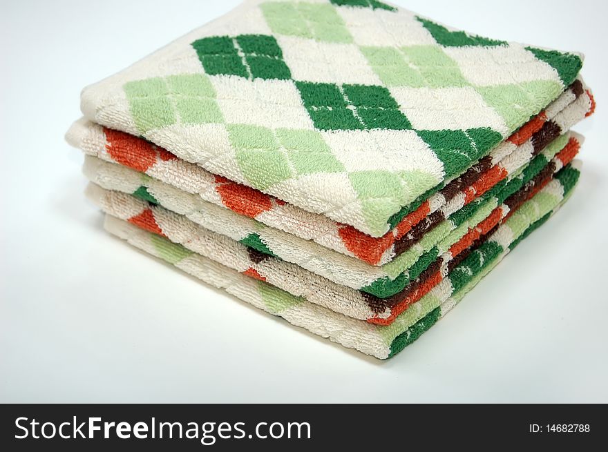 Beautiful Towels on a white background. Beautiful Towels on a white background