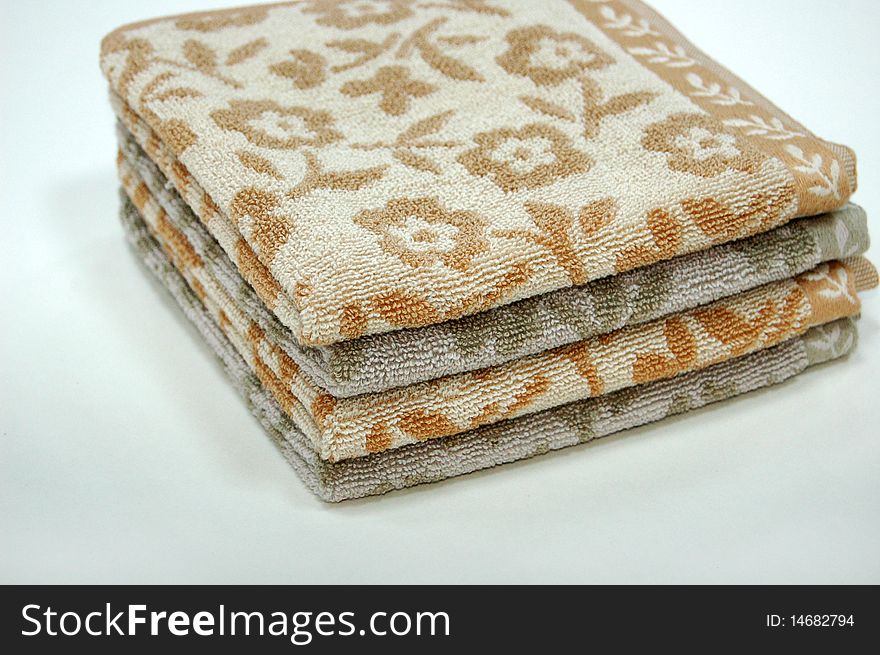 Beautiful Towels on a white background. Beautiful Towels on a white background