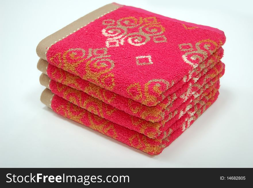 Beautiful Towels on a white background. Beautiful Towels on a white background