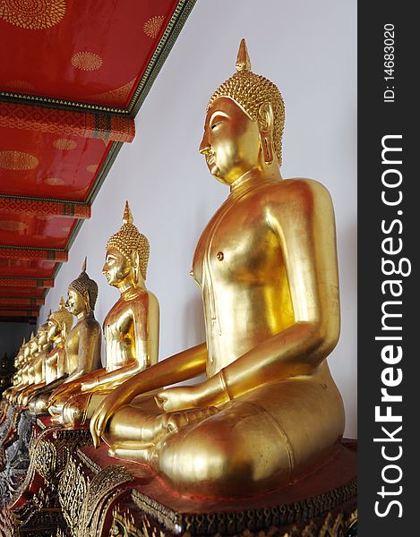 Golden Buddha at Wat Pho, Thailand. Golden Buddha at Wat Pho, Thailand