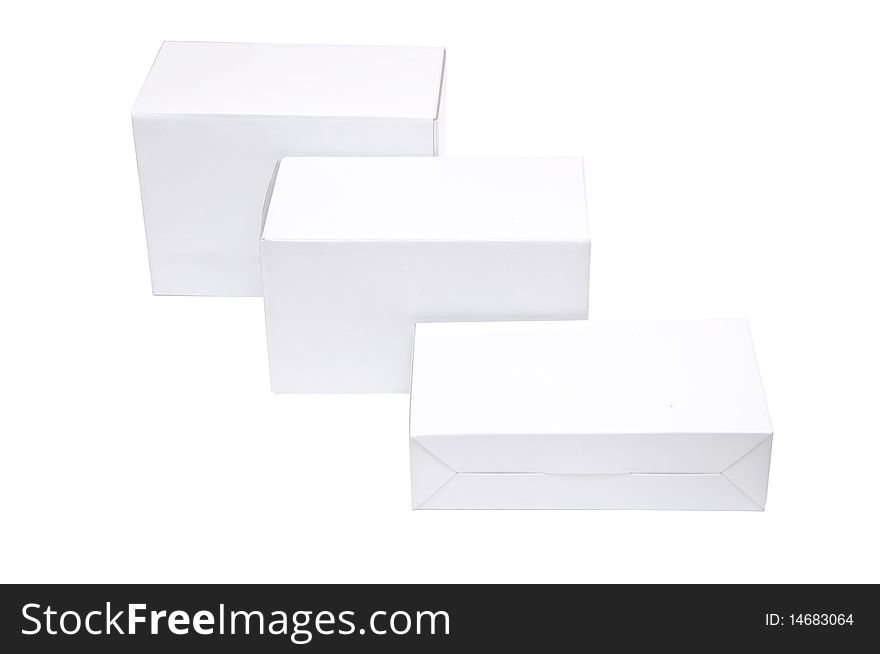Empty boxes cardboard isolated on white background