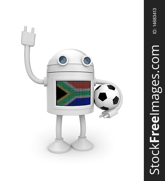 Illustration for world football championship in South Africa. Illustration for world football championship in South Africa