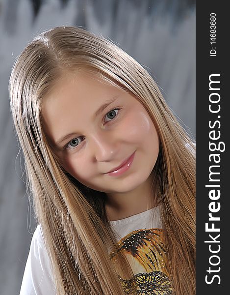 Portrait Of Long-haired Girl