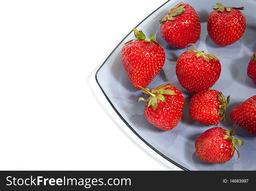 Fresh strawberrys on a plate