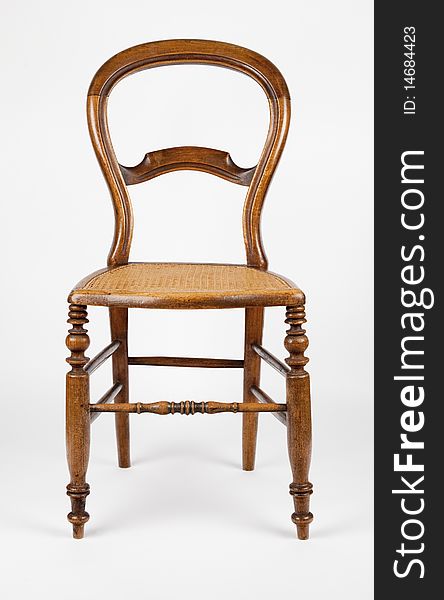 Isolated view of an antique chair. Isolated view of an antique chair