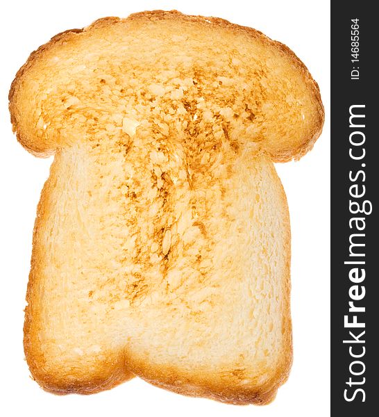 Fresh toast on white background