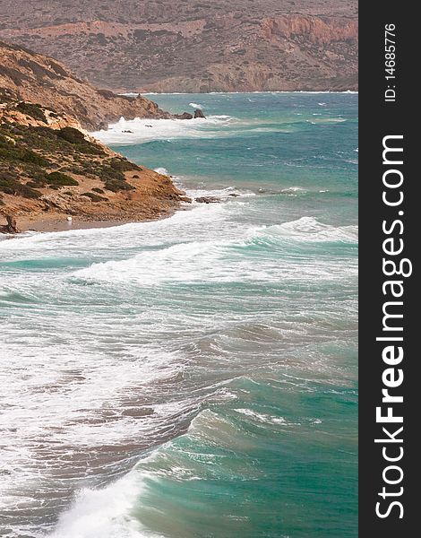 Coastal landscape at Vai in Crete, Greece. Coastal landscape at Vai in Crete, Greece