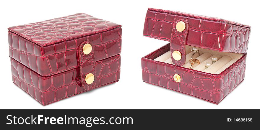 Box for Jewerly isolated on the white background