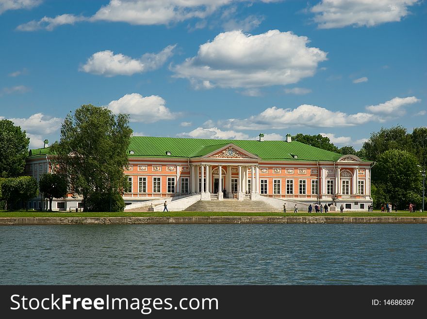 The palace in Kuskovo, Moscow. Sunny day. The palace in Kuskovo, Moscow. Sunny day.