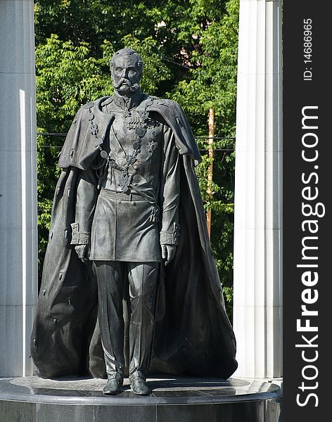 Statue to the Emperor of the Russian Empire in the city of Moscow. Statue to the Emperor of the Russian Empire in the city of Moscow.