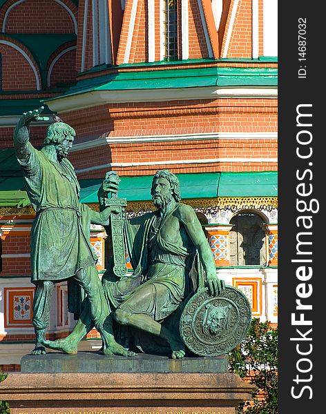 Minin & Pozharsky monument on the Red square in Moscow.