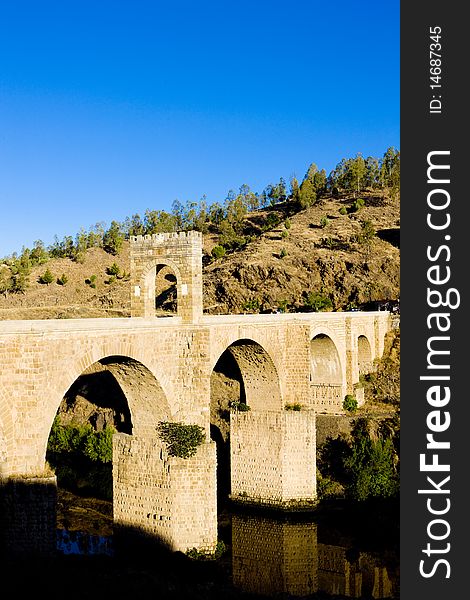 Roman bridge in Alcantara, Caceres Province, Extremadura, Spain