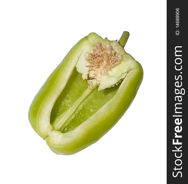 This picture shows a green pepper