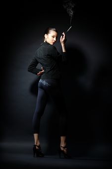 The Portrait Of Young Lady Royalty Free Stock Photography The Portrait Of Young Lady Royalty Free Stock Photography