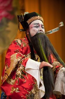 China Opera Man With Black Hat Stock Images
