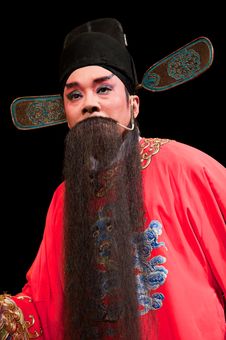 China Opera Man In Red Royalty Free Stock Images China Opera Man In Red Royalty Free Stock Images