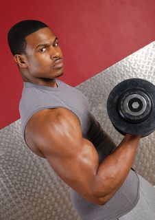 African American Lifting Weights Stock Photography African American Lifting Weights Stock Photography