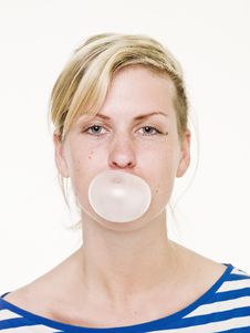 Girl With Bubble Gum Stock Photo Girl With Bubble Gum Stock Photo