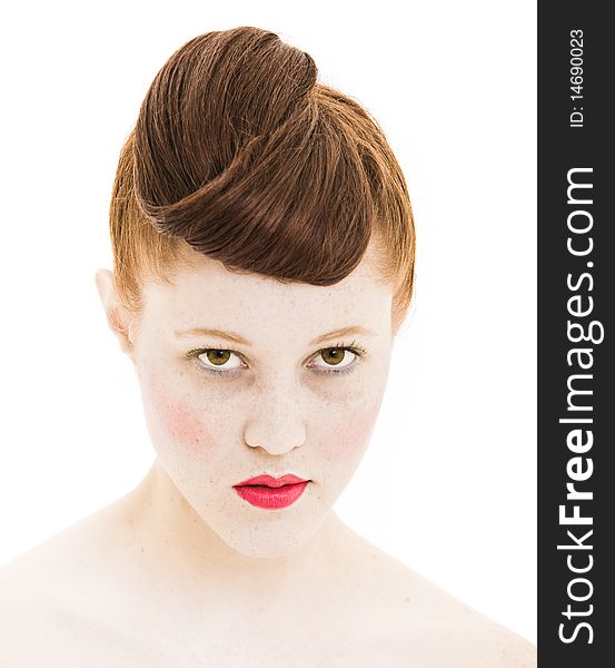 A young female model, photographed in the studio.