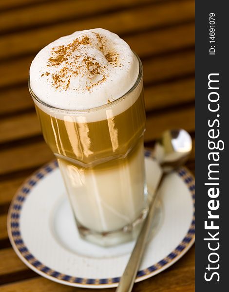 Coffee Latte Macchiato In A Glass