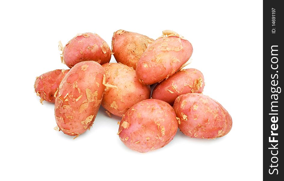 New potatoes isolated on white