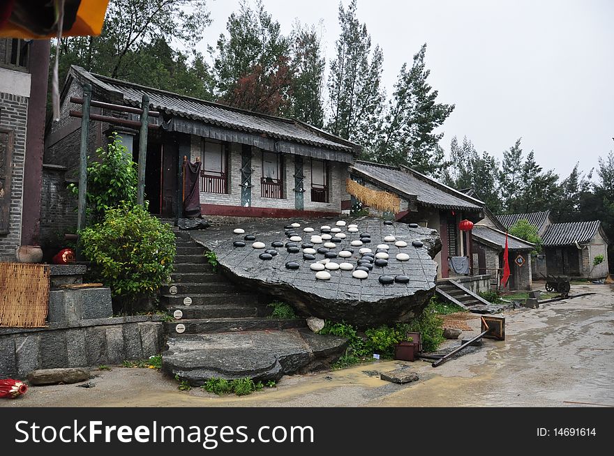 Chess game at Film Studio Yunnan China