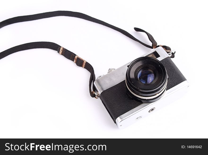 Old 35mm camera. Retro revival image. With clipping path