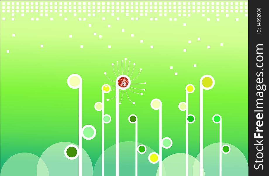 Nature floral background, vector illustration layered.