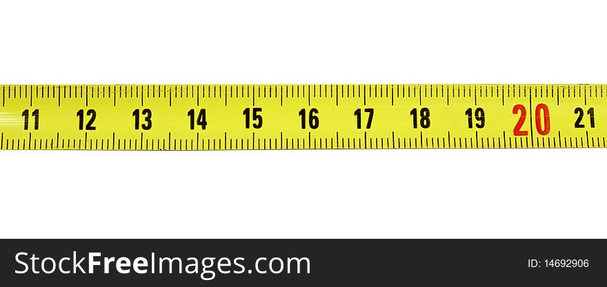 Measuring tape,isolated on white with clipping path.