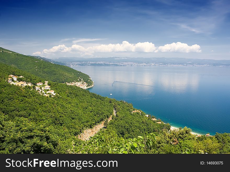 Beautiful view of mediterranean shore