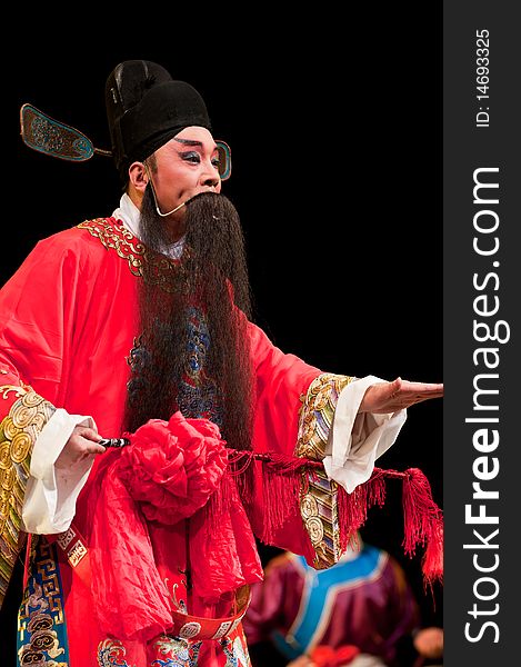 China opera man with long beard