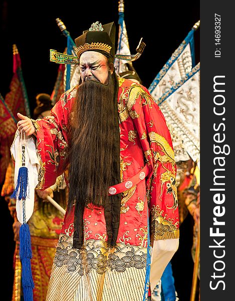 China opera man with long beard