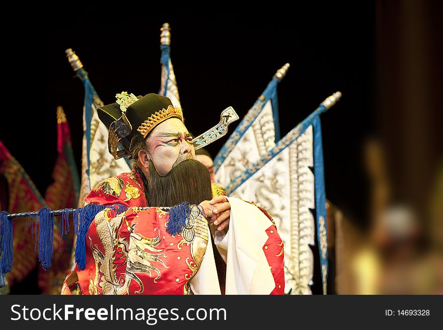 China opera man with long beard. China opera man with long beard