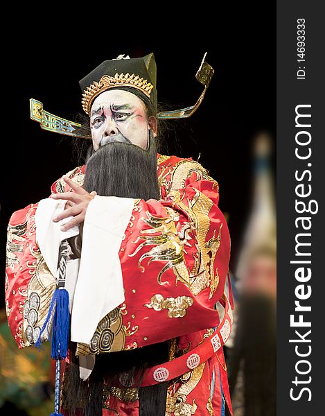 China opera man with long beard. China opera man with long beard