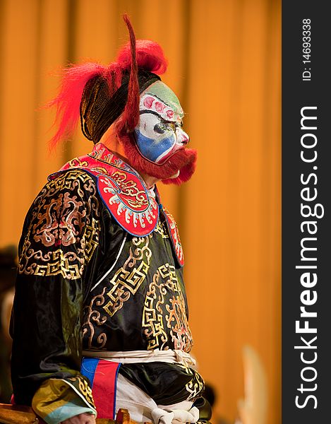 China opera clown with mask.