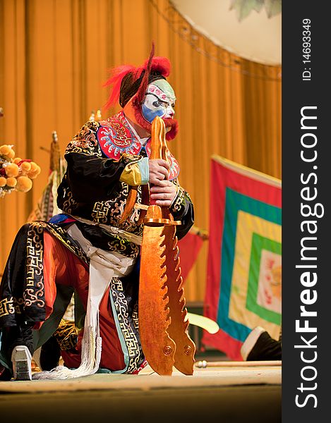 China opera clown with mask.