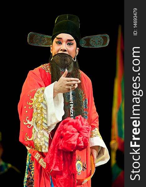 China opera man with long beard