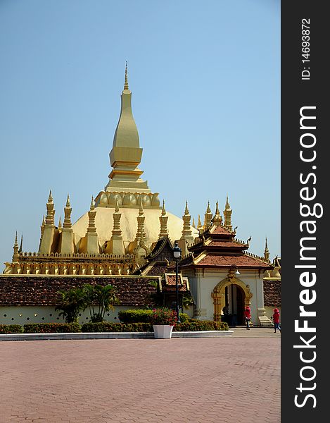 Laos Temple view at Laos