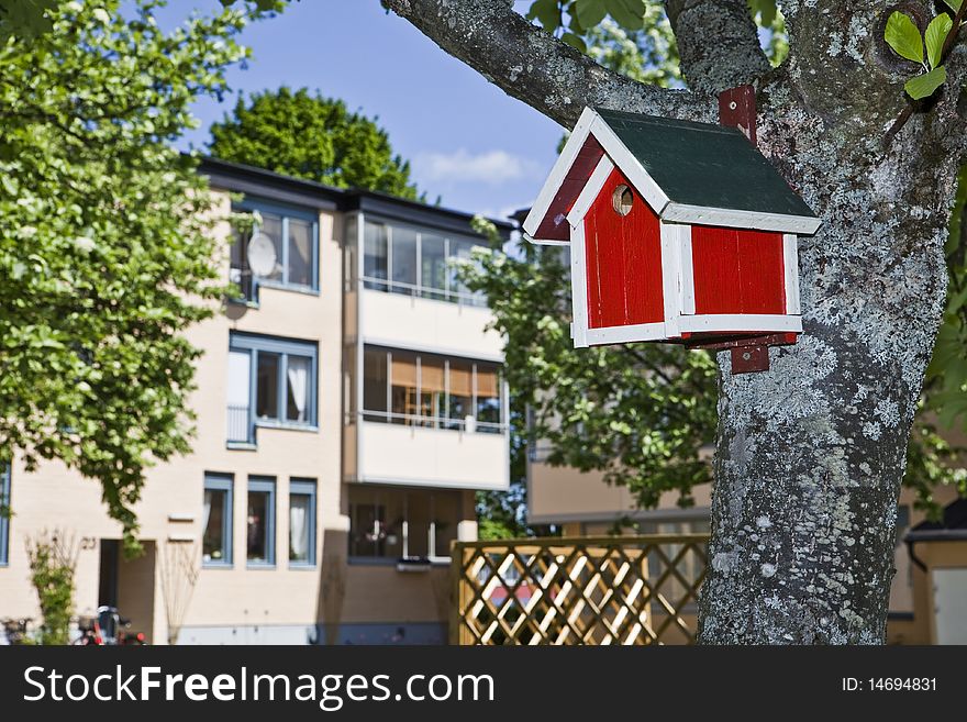 Birdhouse in the Neighborhod on a sunny day