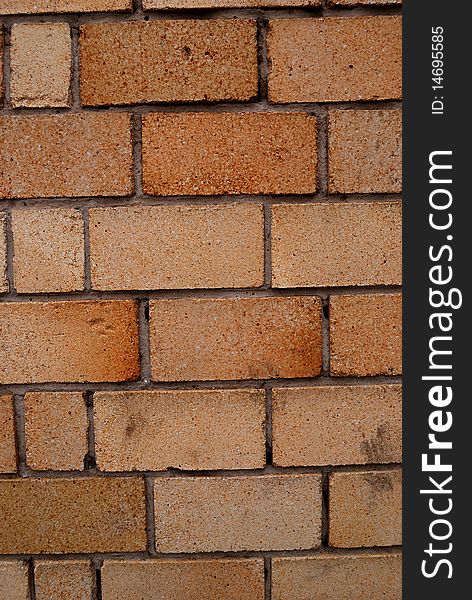 Closeup of new brick wall surface texture