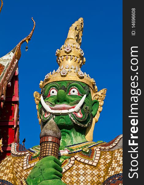 Thai Temple with Giant , South of Thailand