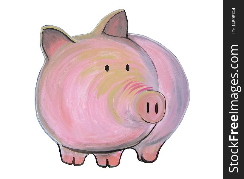 Christmas artwork cute male pig