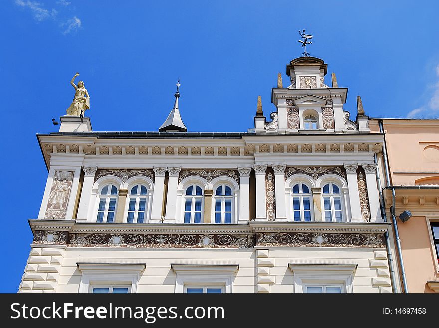 Part of a historic building on Market Square in Krakow. Poland. Part of a historic building on Market Square in Krakow. Poland