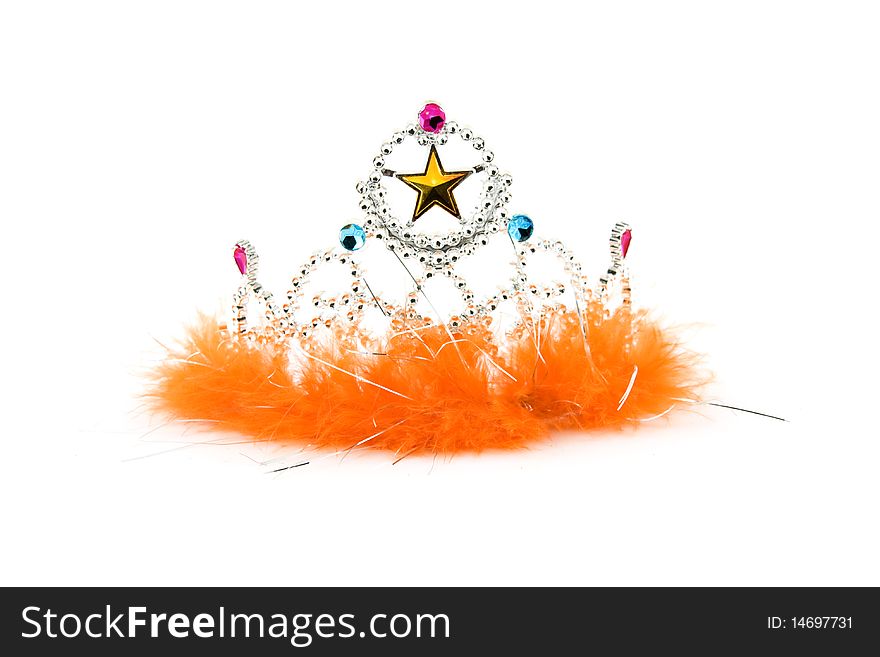 Orange crown isolated on white background