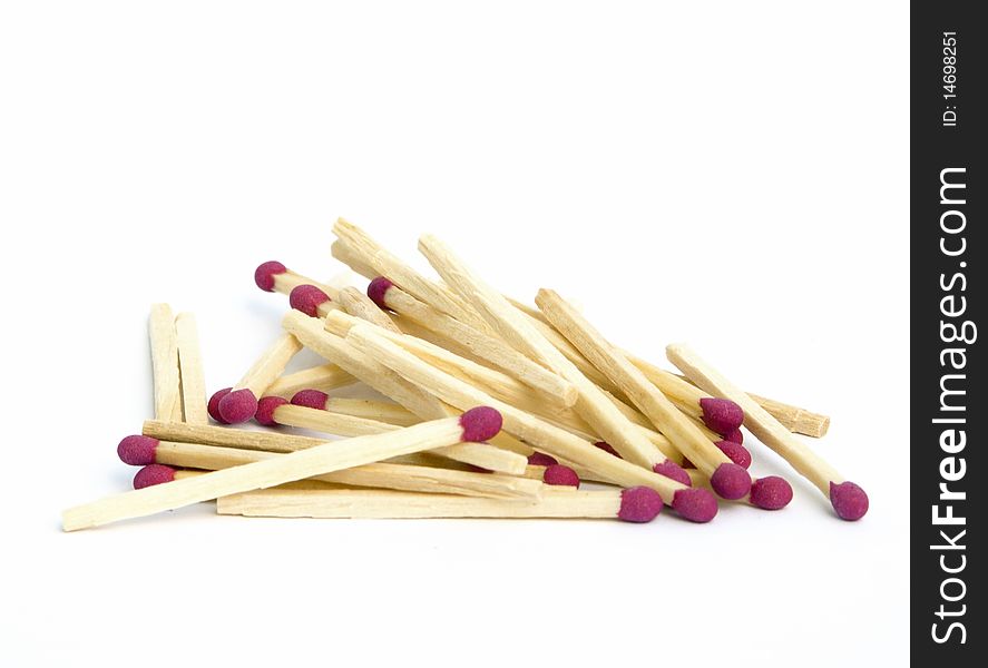 Household matches isolated on a white background