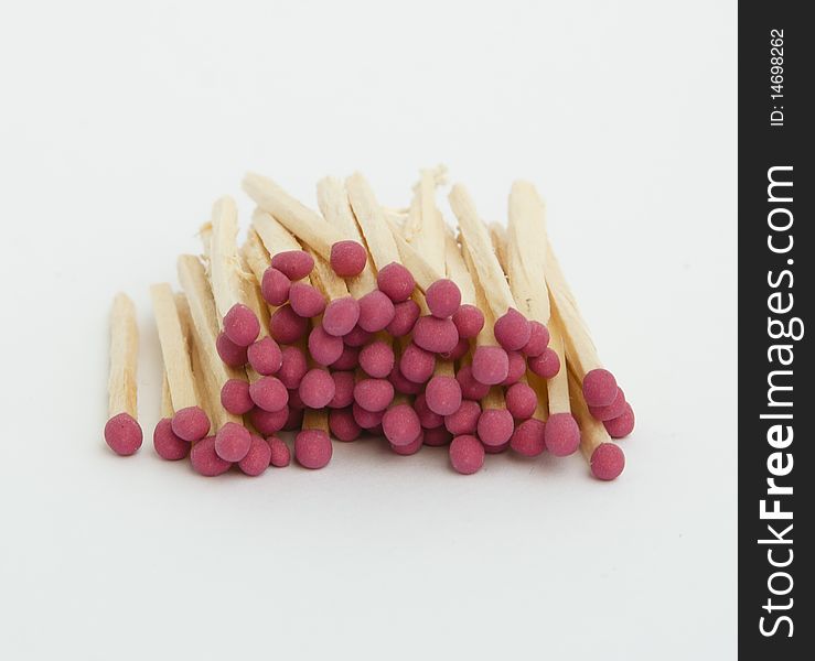 Household matches isolated on a white background