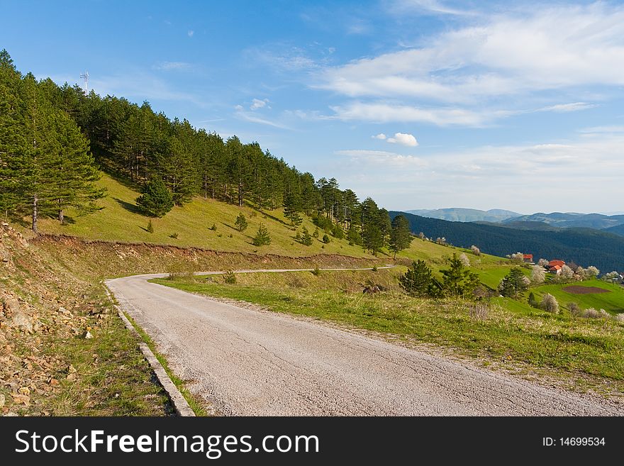 Road on a mountain Zlatibor, Serbia. Road on a mountain Zlatibor, Serbia