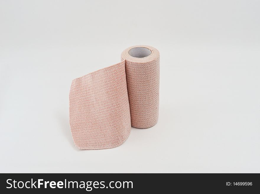A fabric bandage isolated on a white background