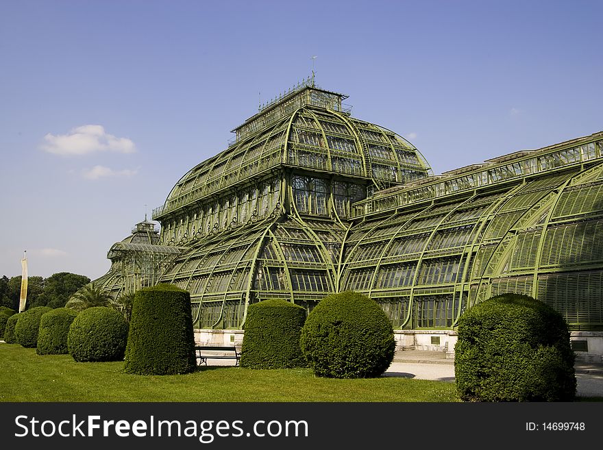 Big old greenhouse ( Palmenhaus ) in Vienna. Big old greenhouse ( Palmenhaus ) in Vienna.