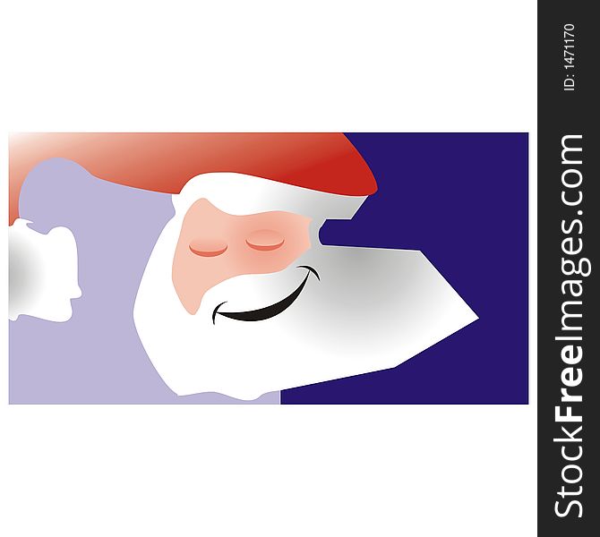 Art illustration - card of santa claus face. Art illustration - card of santa claus face